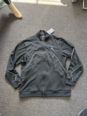 Vintage Y2K Air Jordan XX2 Full Zip Black Jacket size Large